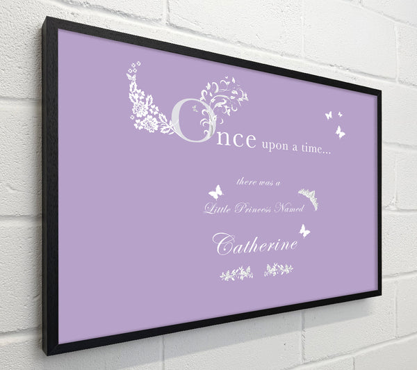 Girls Room Quote Once Upon A Time Your Name Lilac
