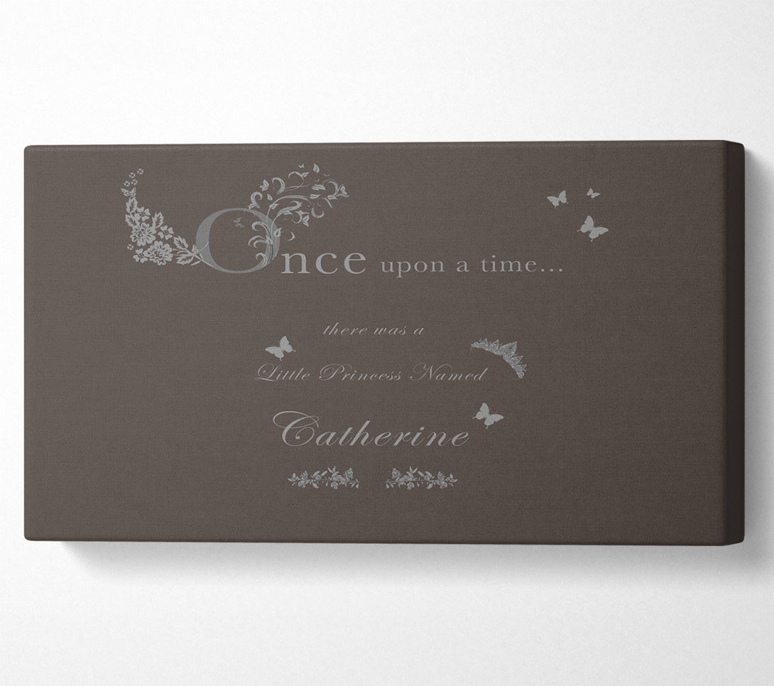  A Canvas Print of Once Upon A Time Your Name Chocolate Canvas Art