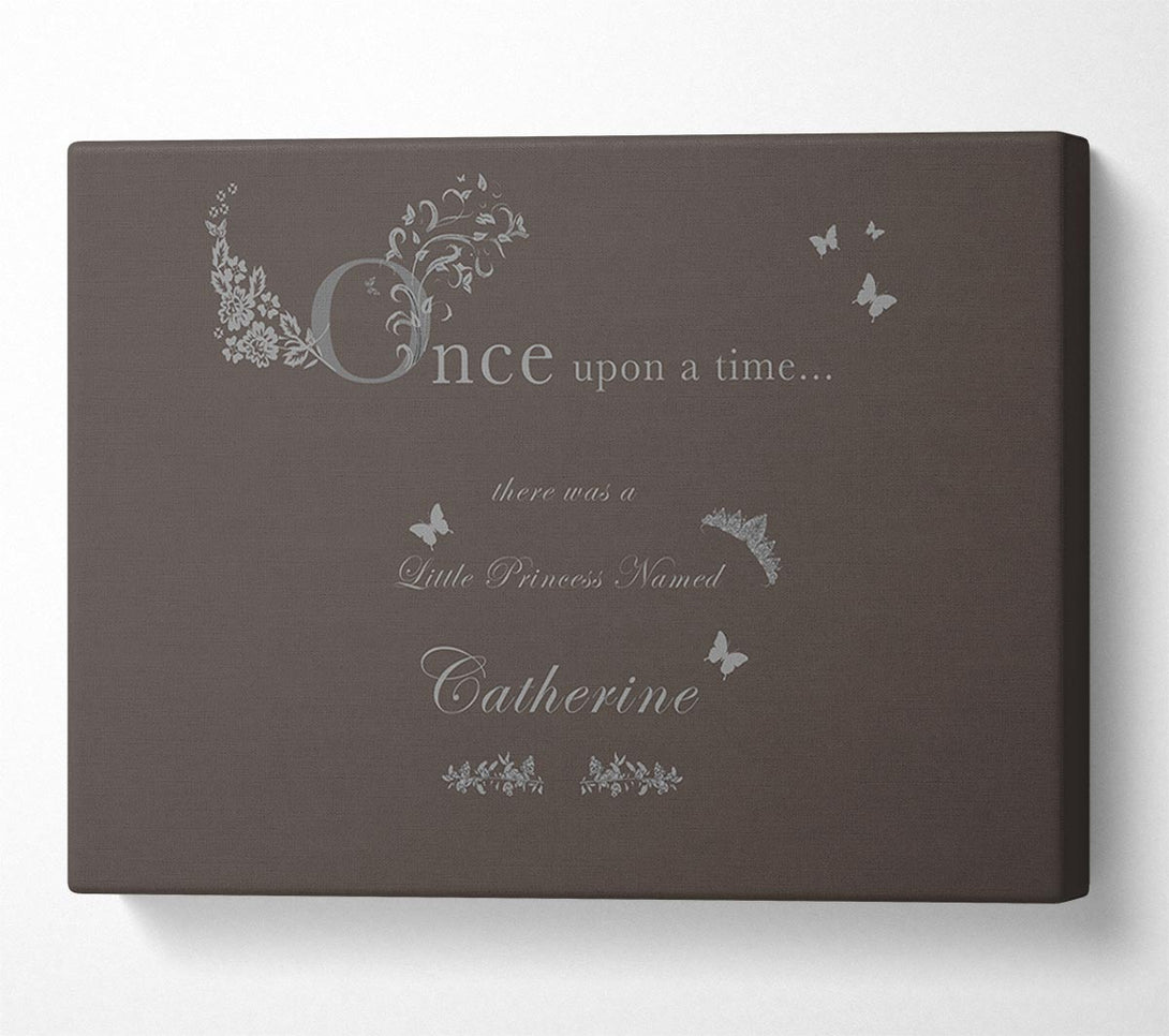  A Canvas Print of Once Upon A Time Your Name Chocolate Canvas Art