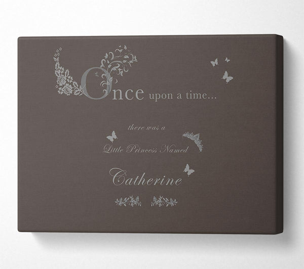  A Canvas Print of Once Upon A Time Your Name Chocolate Canvas Art