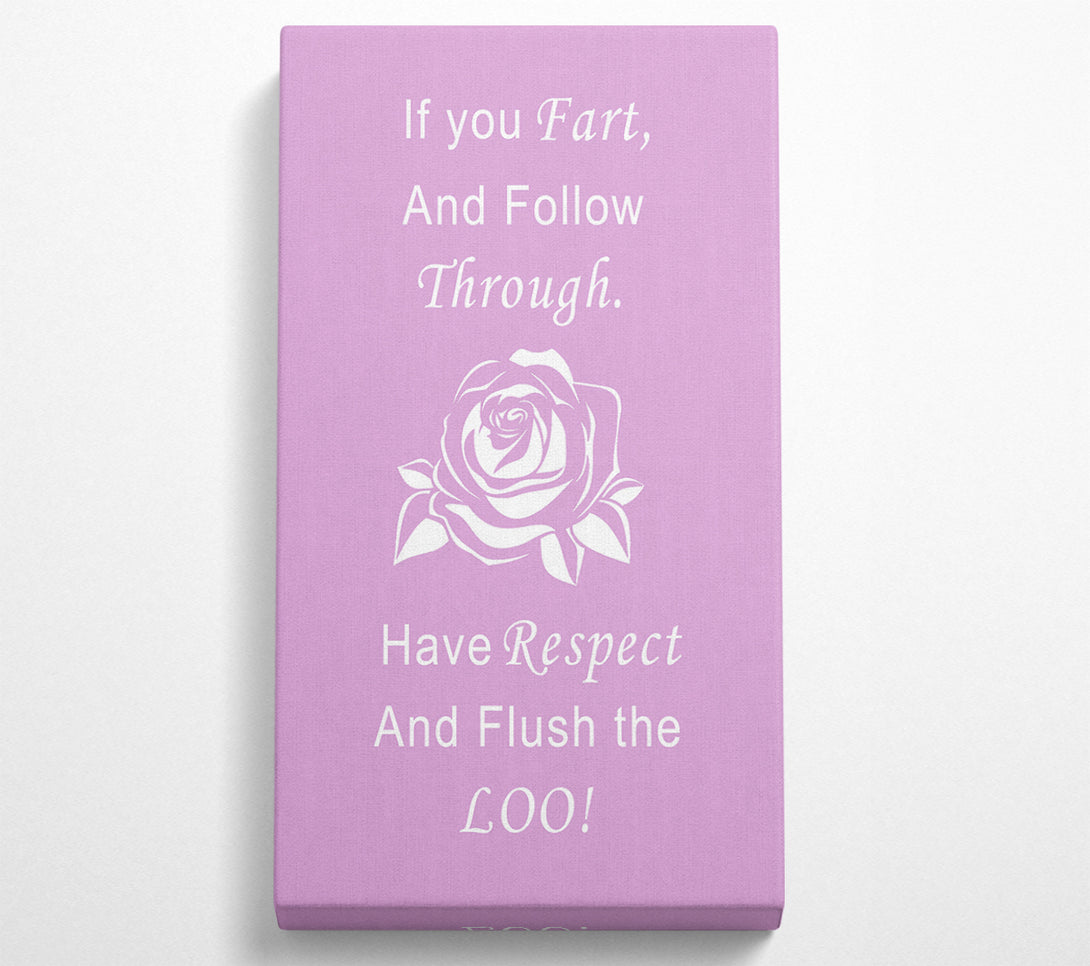  A Canvas Print of Bathroom Quote If You Fart Pink Canvas Art