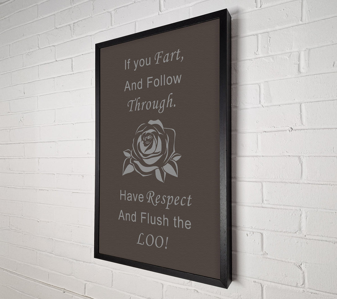  A Canvas Print of Bathroom Quote If You Fart Chocolate Canvas Wall Art