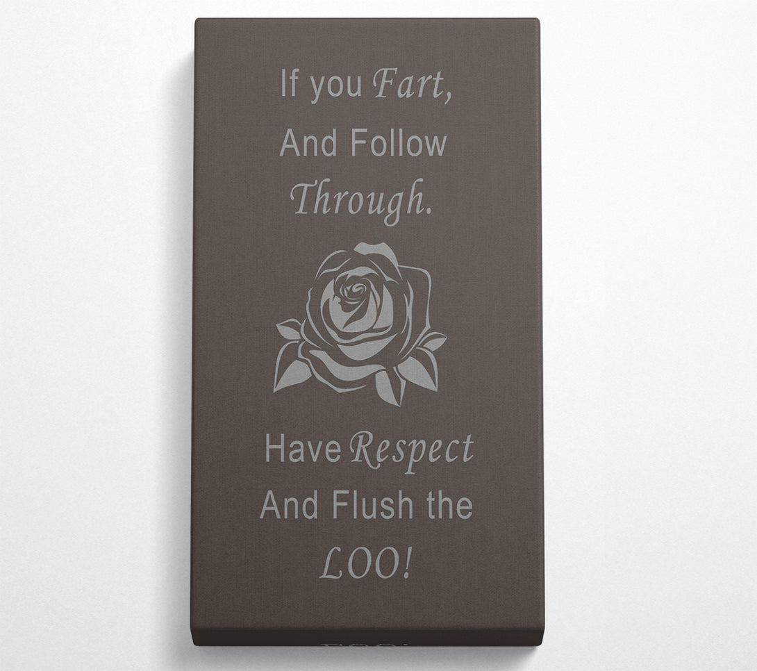  A Canvas Print of Bathroom Quote If You Fart Chocolate Canvas Wall Art