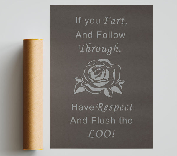 Bathroom Quote If You Fart Chocolate Giclee Print