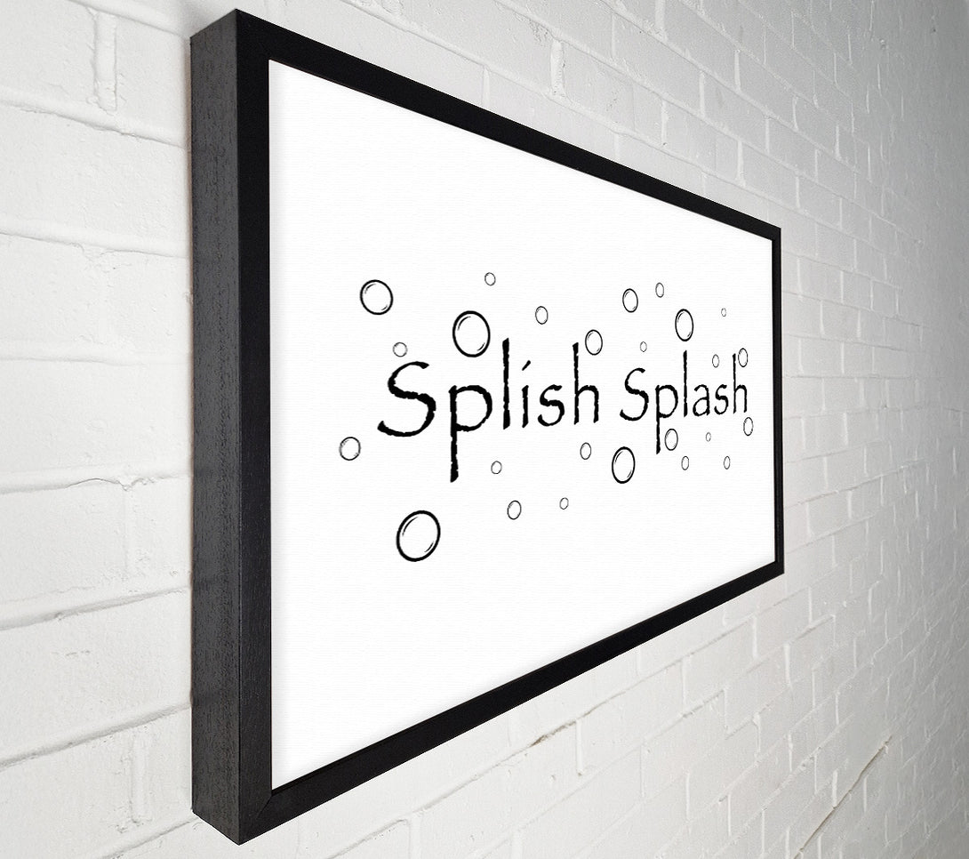 A Canvas Print of Bathroom Quote Splish Splash Bathroom White Canvas Wall Art