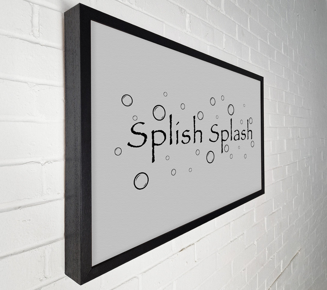  A Canvas Print of Bathroom Quote Splish Splash Bathroom Grey Canvas Wall Art