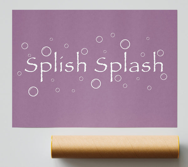Bathroom Quote Splish Splash Bathroom Dusty Pink Print