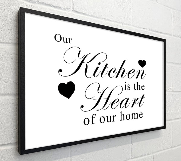 Kitchen Quote Our Kitchen Is The Heart White