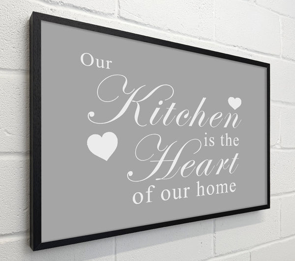 Kitchen Quote Our Kitchen Is The Heart Grey White