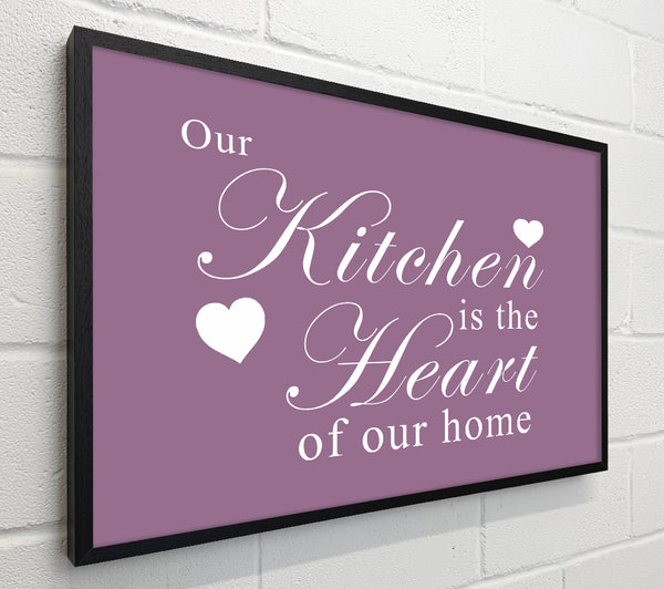 Kitchen Quote Our Kitchen Is The Heart Dusty Pink