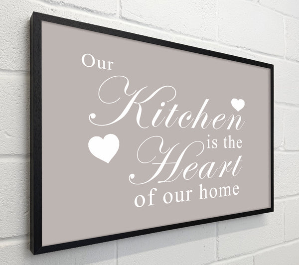 Kitchen Quote Our Kitchen Is The Heart Beige