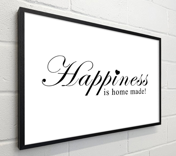 Home Quote Happiness Is Home Made White