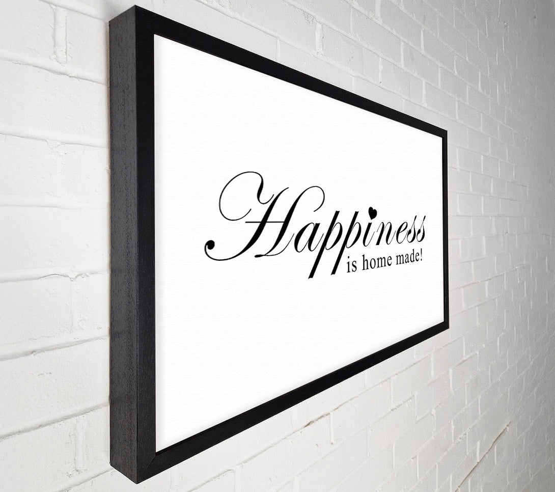  A Canvas Print of Home Quote Happiness Is Home Made White Canvas Art