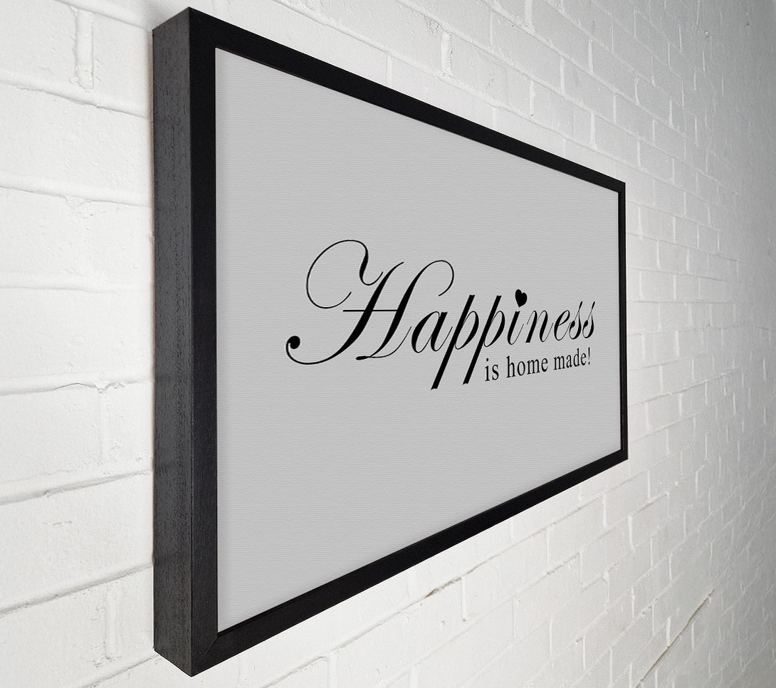  A Canvas Print of Home Quote Happiness Is Home Made Grey Canvas Print
