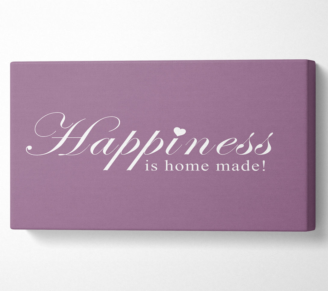  A Canvas Print of Home Quote Happiness Is Home Made Dusty Pink Canvas Art