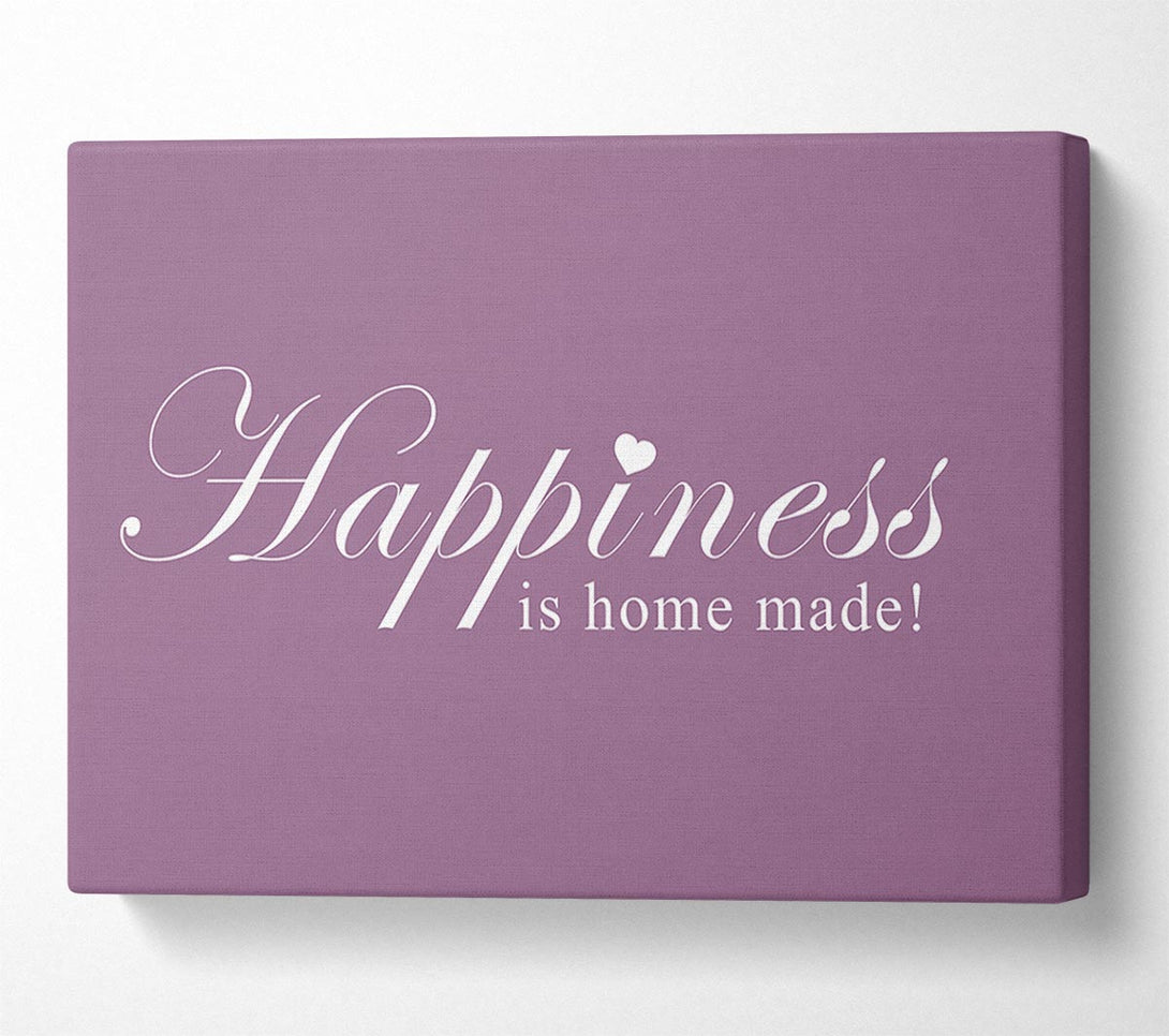  A Canvas Print of Home Quote Happiness Is Home Made Dusty Pink Canvas Art
