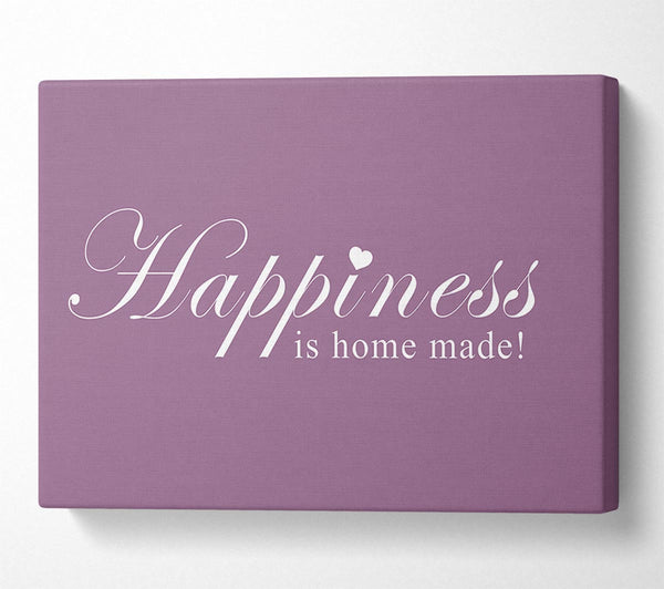  A Canvas Print of Home Quote Happiness Is Home Made Dusty Pink Canvas Art