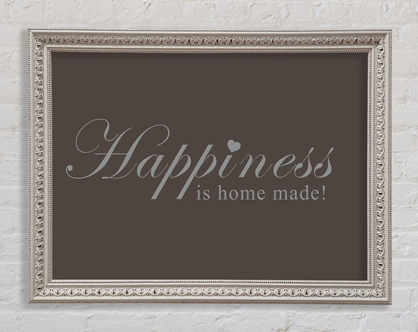 Home Quote Happiness Is Home Made Chocolate Framed Print