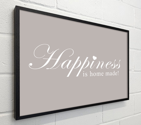 Home Quote Happiness Is Home Made Beige