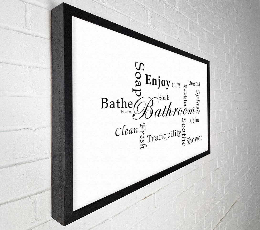  A Canvas Print of Bathroom Quote Bathroom Tranquility White Canvas Art