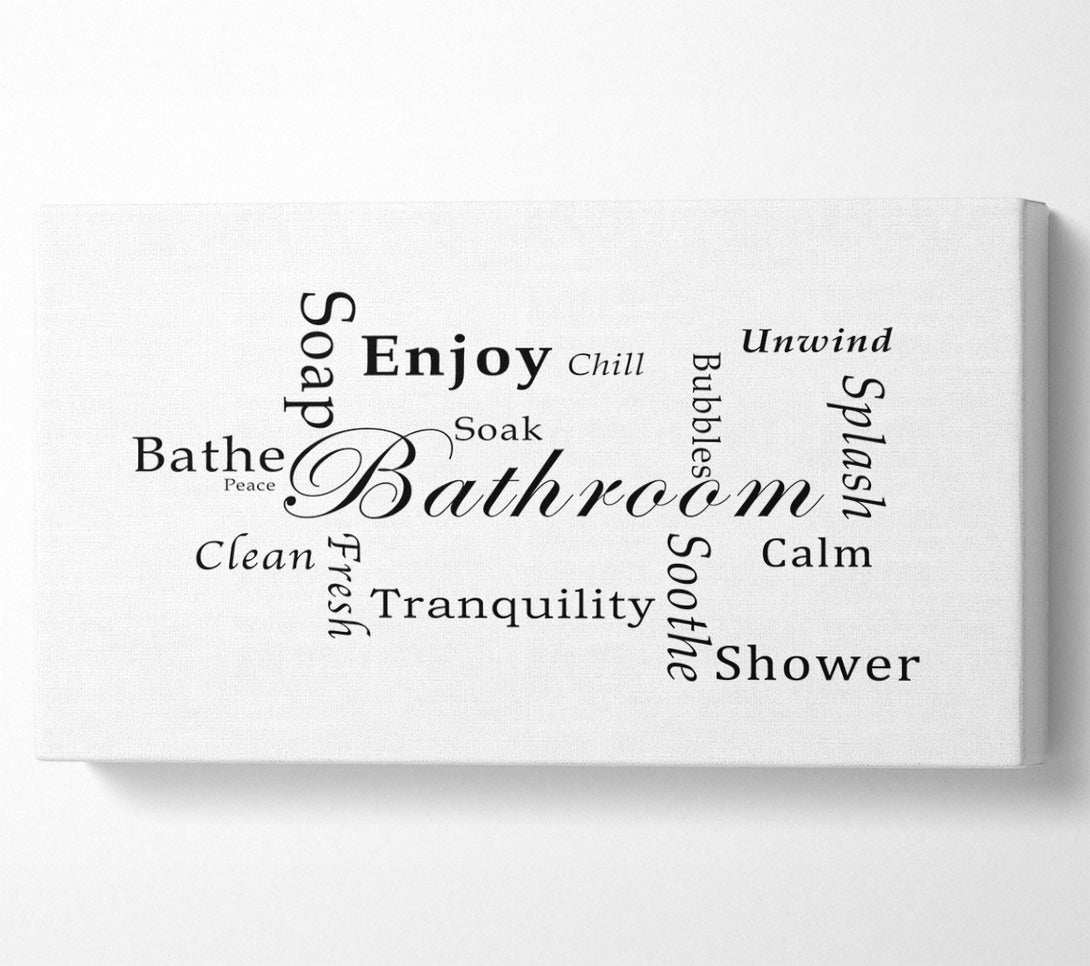  A Canvas Print of Bathroom Quote Bathroom Tranquility White Canvas Art