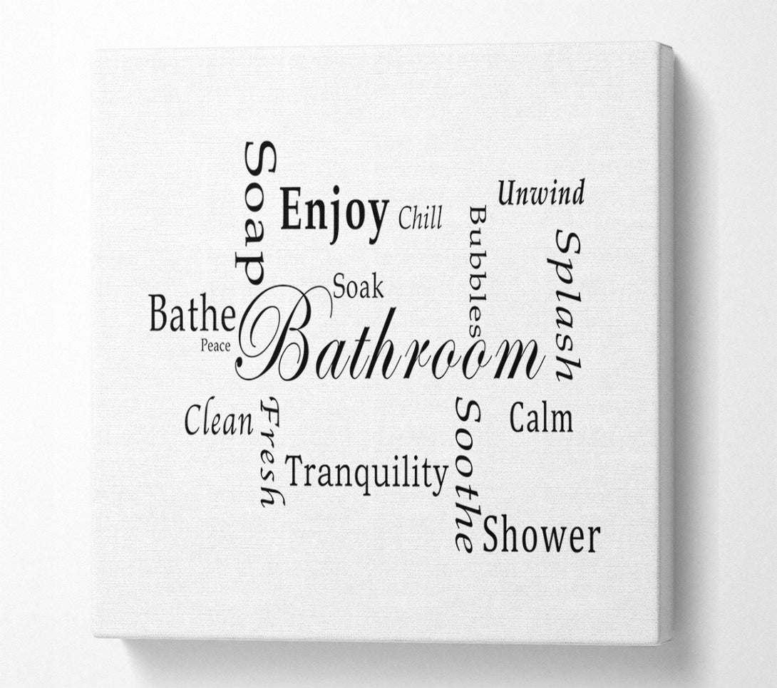  A Canvas Print of Bathroom Quote Bathroom Tranquility White Canvas Art