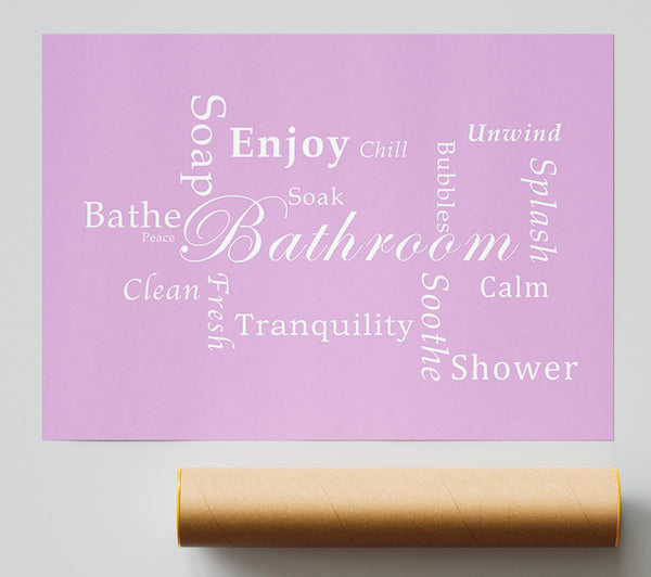 Bathroom Quote Bathroom Tranquility Pink Print