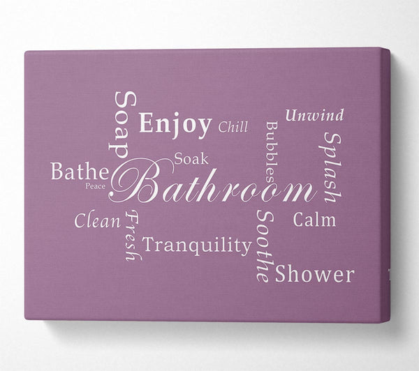  A Canvas Print of Bathroom Quote Bathroom Tranquility Dusty Pink Canvas Print