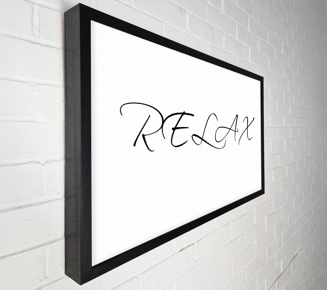  A Canvas Print of Bathroom Quote Relax White Canvas Wall Art