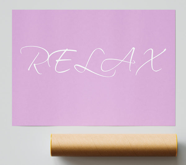 Bathroom Quote Relax Pink Giclee Print