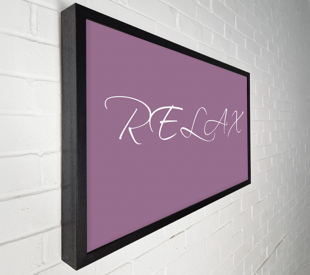  A Canvas Print of Bathroom Quote Relax Dusty Pink Canvas Print