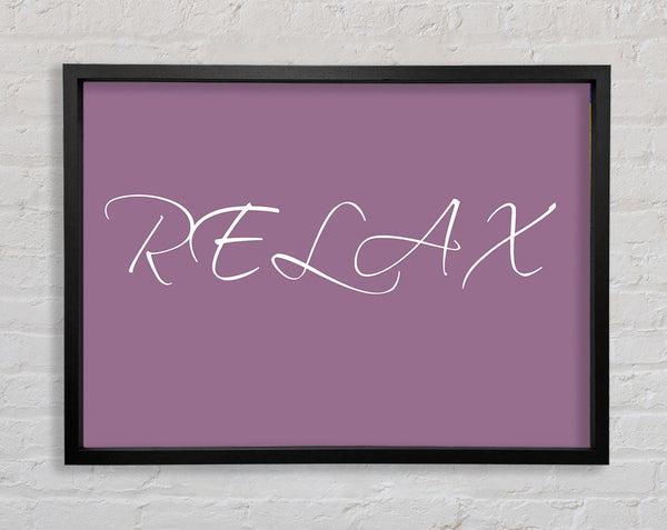Bathroom Quote Relax Dusty Pink Framed Print