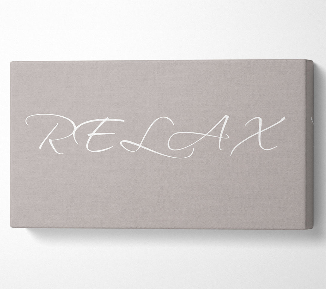  A Canvas Print of Bathroom Quote Relax Beige Canvas Wall Art