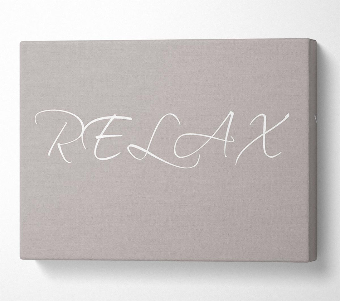  A Canvas Print of Bathroom Quote Relax Beige Canvas Wall Art