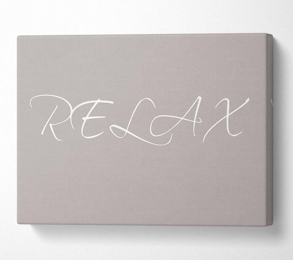  A Canvas Print of Bathroom Quote Relax Beige Canvas Wall Art