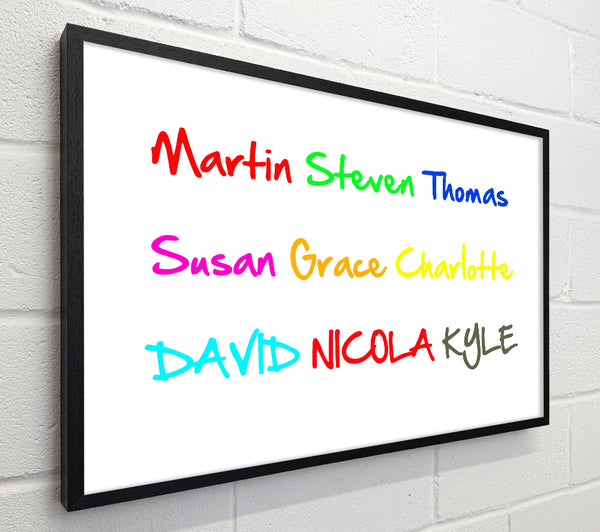 Your Name In A Choice Of Colours White