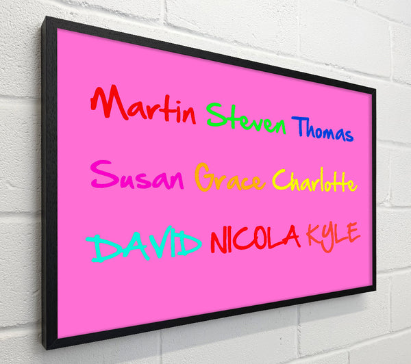 Girls Room Quote Your Name In A Choice Of Colours Vivid Pink