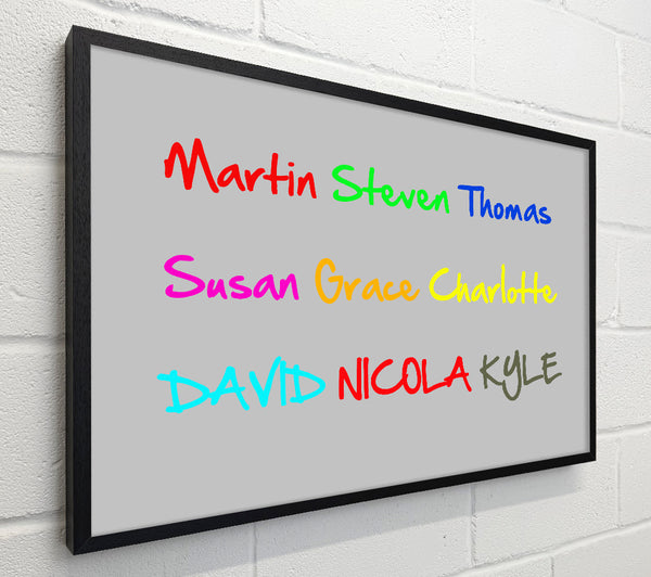 Your Name In A Choice Of Colours Grey