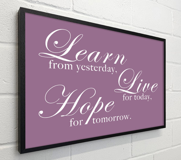 Learn Live Hope Dusty Pink