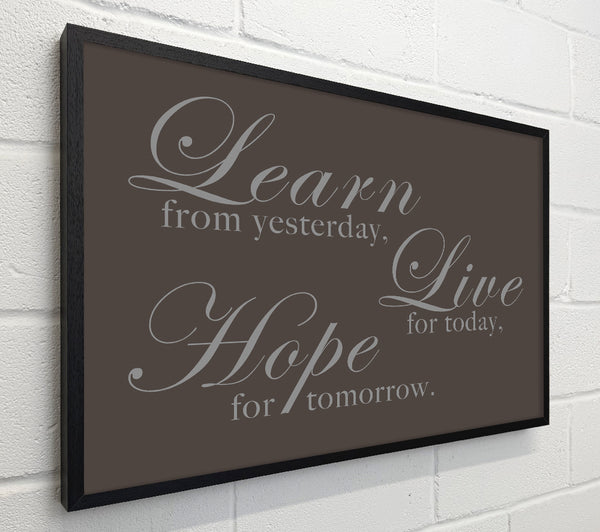 Learn Live Hope Chocolate