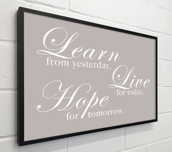 Learn Live Hope Beige
