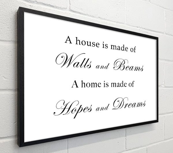 Home Quote Walls n Beams Hopes n Dreams White
