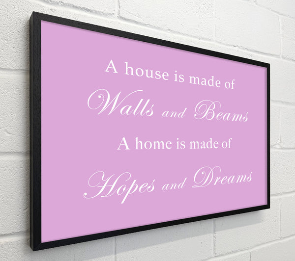 Home Quote Walls n Beams Hopes n Dreams Pink