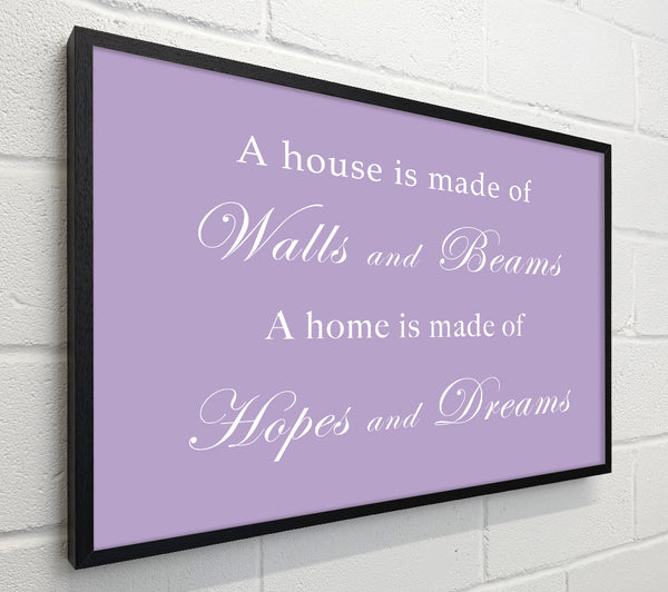 Home Quote Walls n Beams Hopes n Dreams Lilac