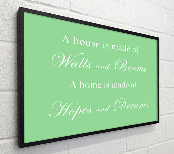 Home Quote Walls n Beams Hopes n Dreams Green