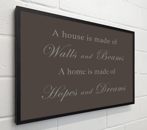 Home Quote Walls n Beams Hopes n Dreams Chocolate
