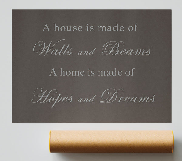 Home Quote Walls N Beams Hopes N Dreams Chocolate Giclee Print