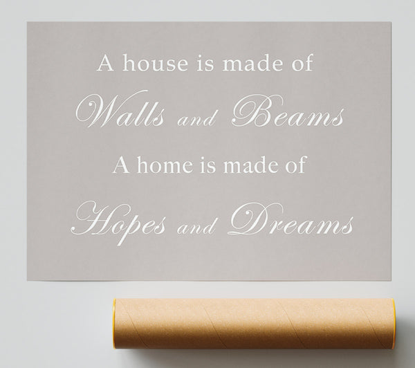 Home Quote Walls N Beams Hopes N Dreams Beige Giclee Print