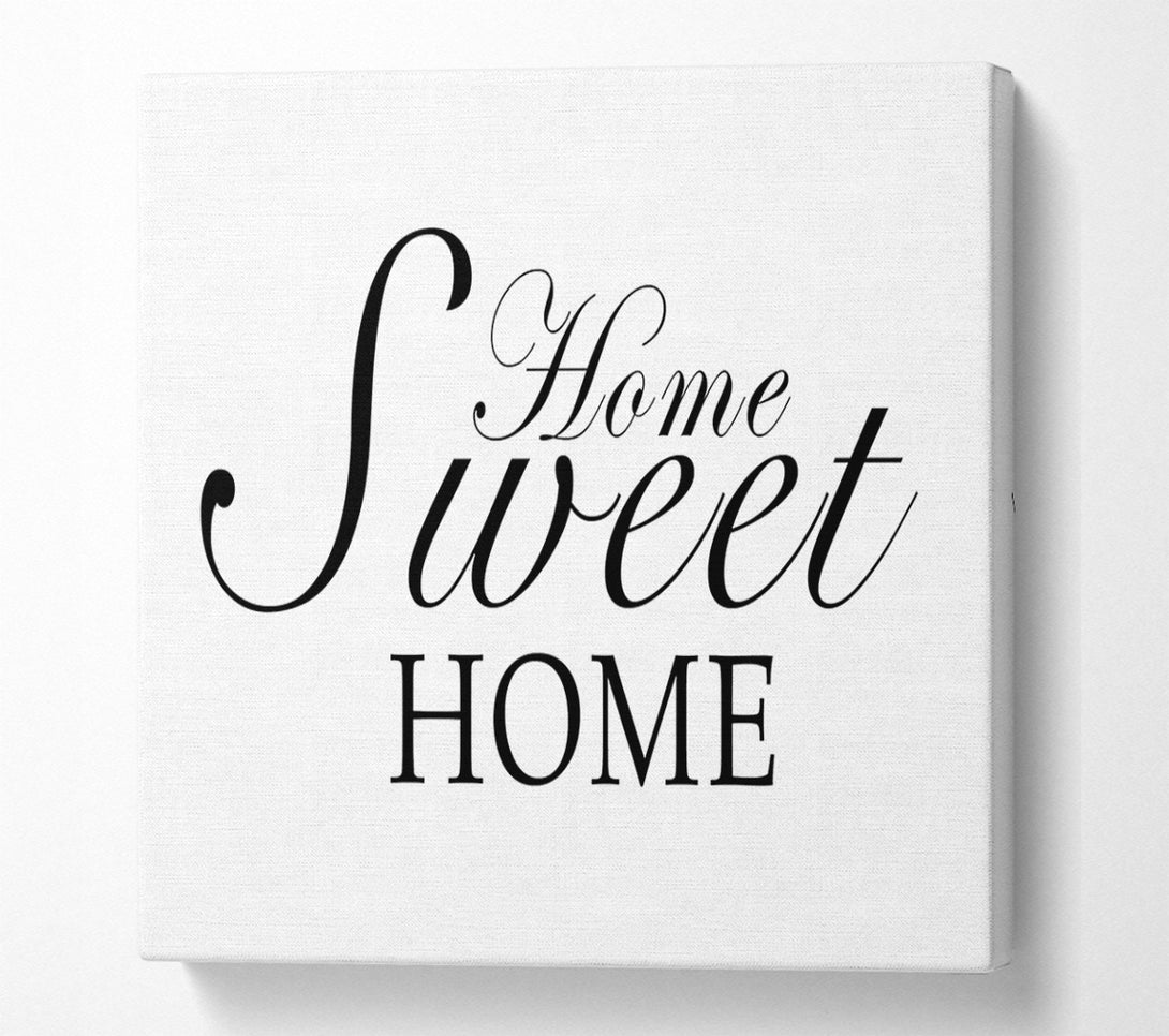  A Canvas Print of Home Quote Home Sweet Home White Canvas Art