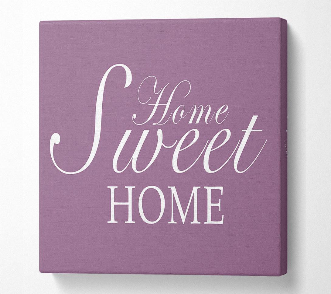  A Canvas Print of Family Quote Home Sweet Home Dusty Pink Canvas Print
